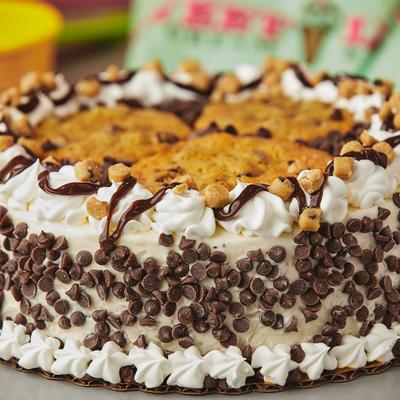 Cake with cookies on top