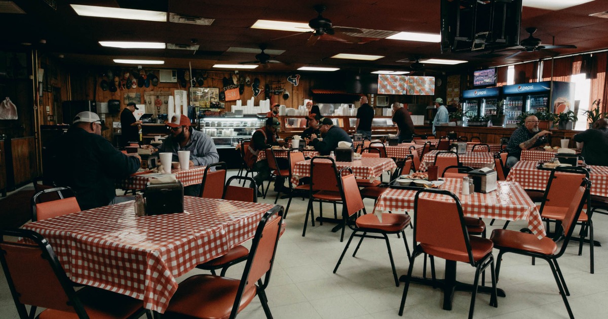 Interior, tables and chairs