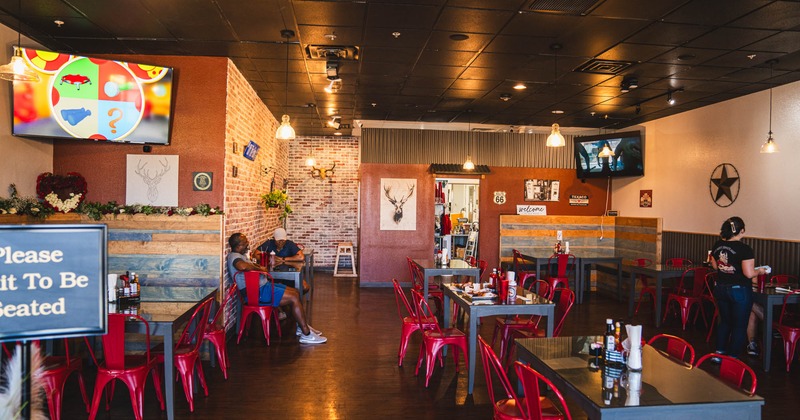 Interior, wide view, dining area