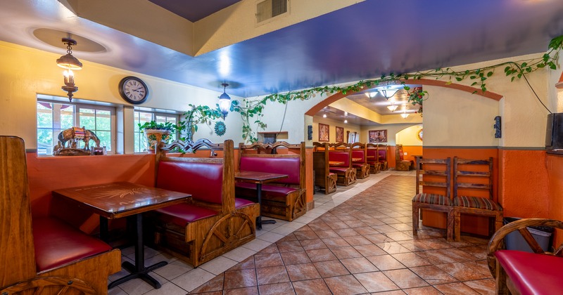 Interior, wide view to booths