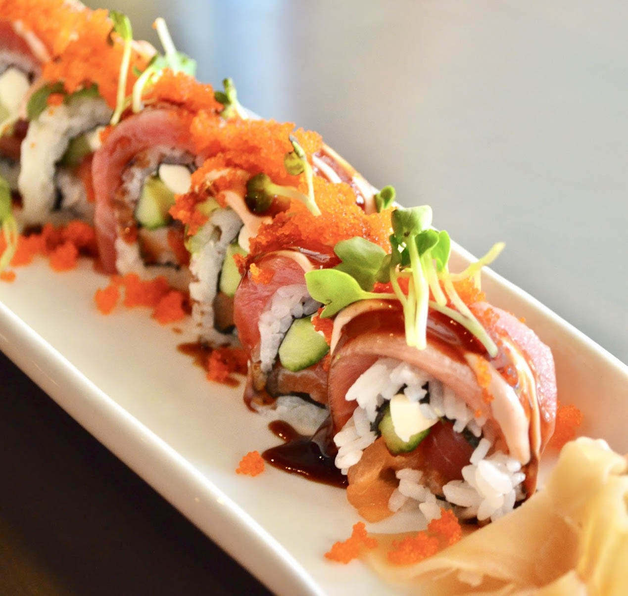 A sushi roll