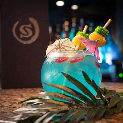 Blue cocktail.