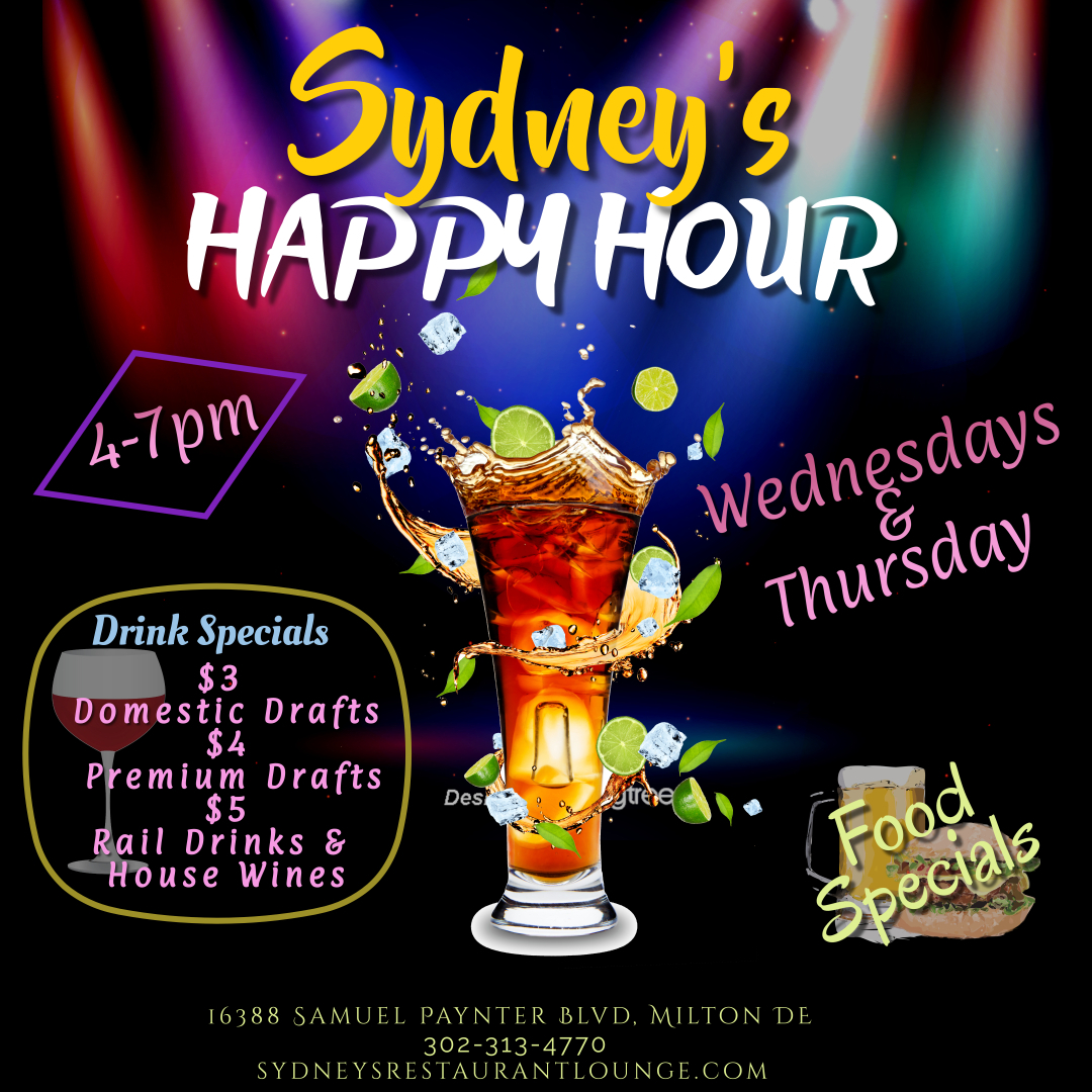 Happy Hour Wed & Thurs 4-7pm