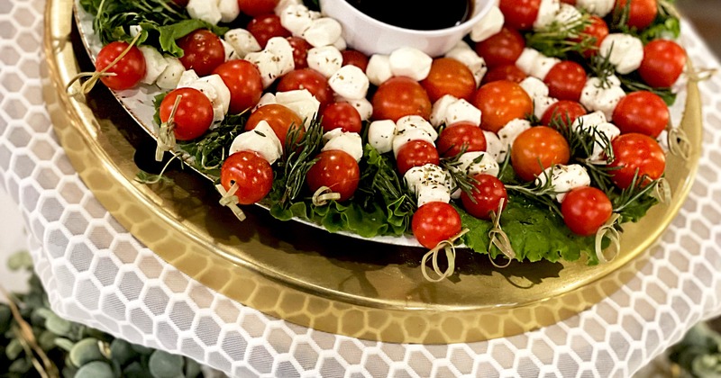 Caprese salad, served