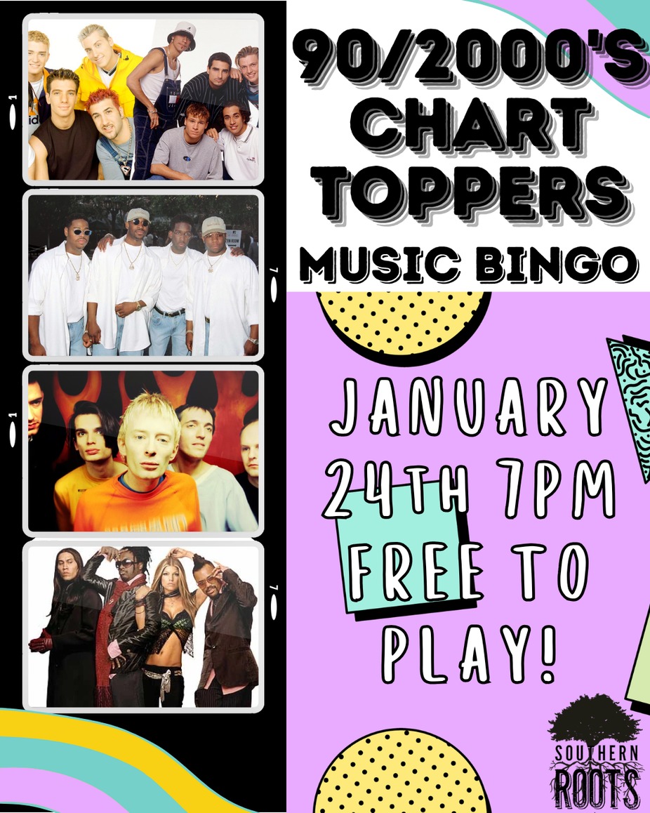 🎶 90's/2000's Chart-Toppers Music Bingo 🎶 event photo