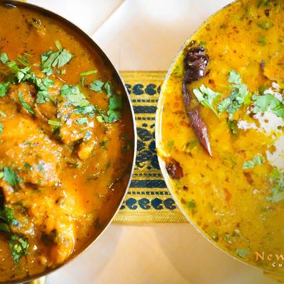 Yellow Dal and Rogan Josh.