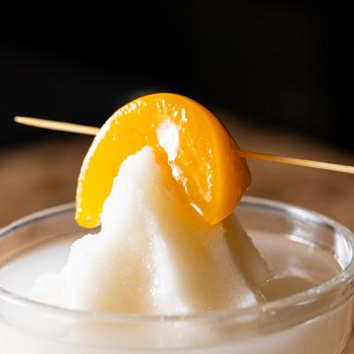 The Mt. Fuji cocktail, extreme close up.