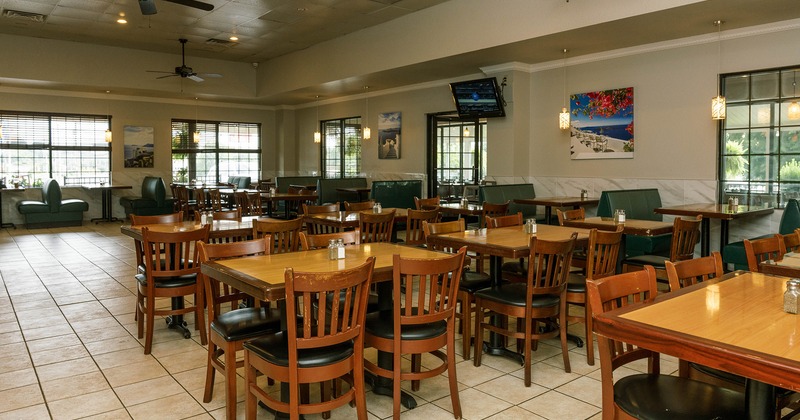 Restaurant interior, dining area