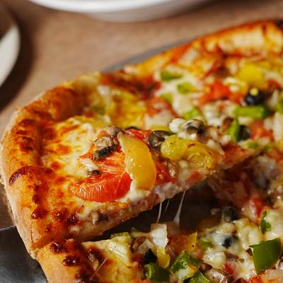 Veggie Pizza, close-up.