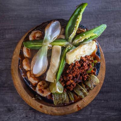 Mixed Molcajete, top view.
