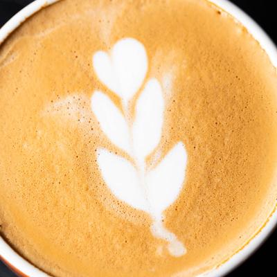 A closeup on a cappuccino.