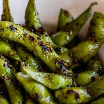 Edamame, closeup shot