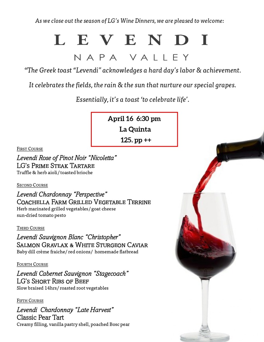 Levendi Wine Dinner event photo