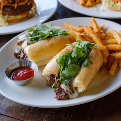 Short rib baguette sandwich