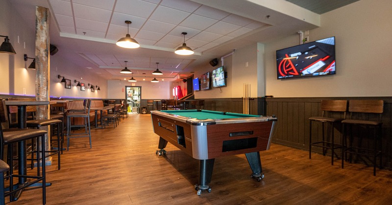 Interior, pool table