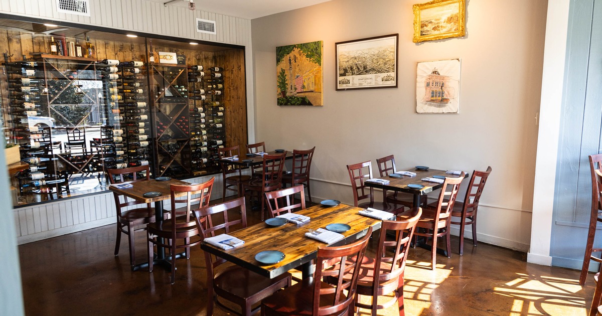 Restaurant interior, dining area