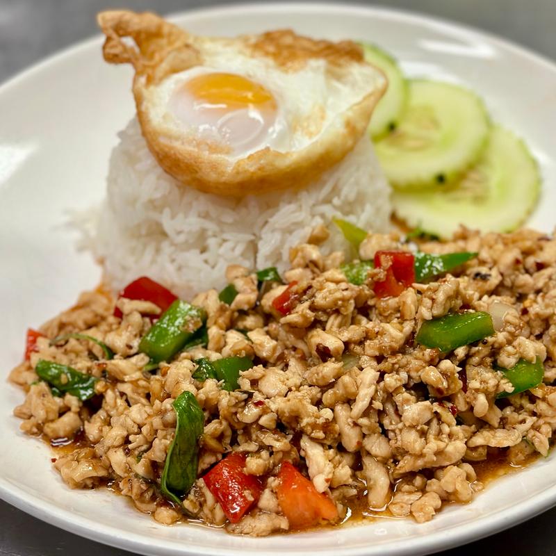 menu item 41 of 106, Khao Krapow Gai