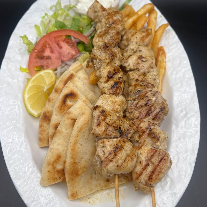 menu item 29 of 47, Chicken Souvlaki Platter