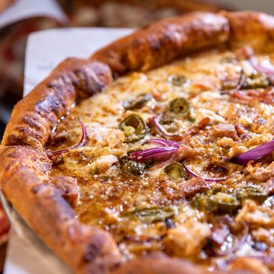 Pizza Bandido, closeup.