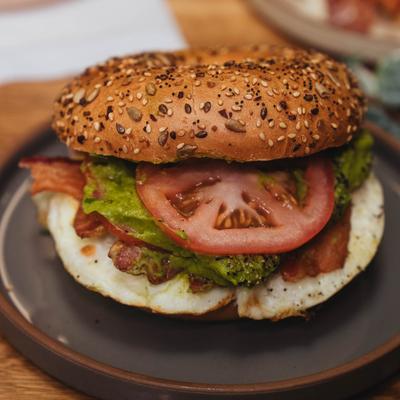 The breakfast sandwich.