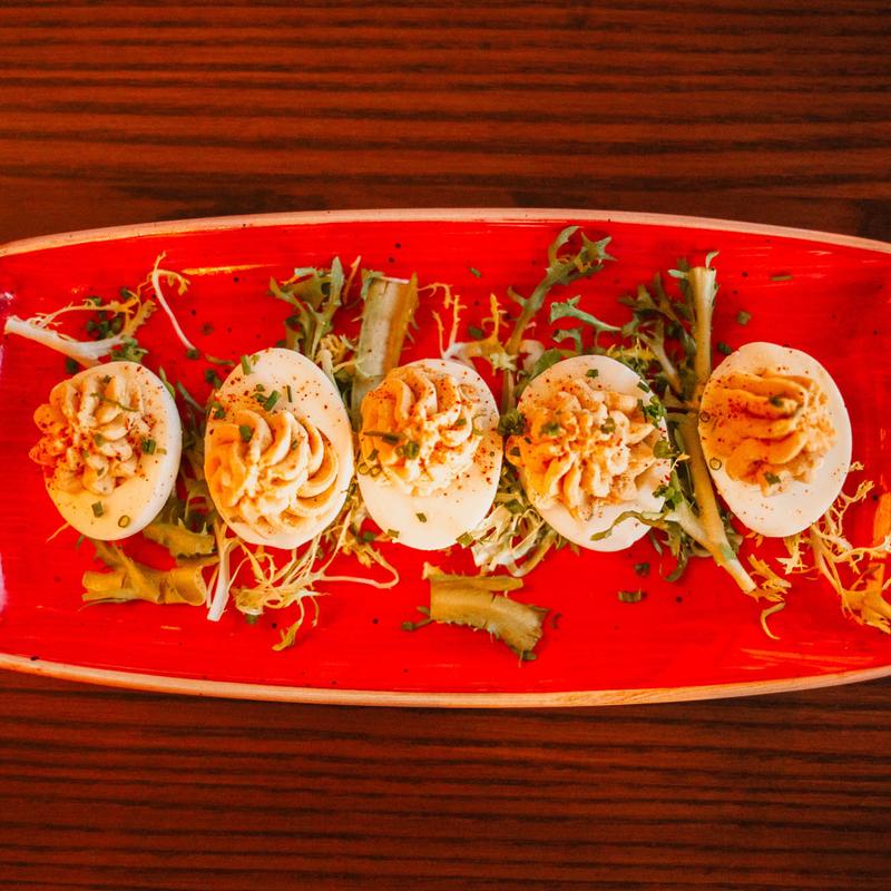 Smoked Trout Deviled Eggs photo