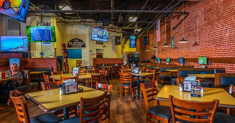 Dining area, tables ready for customers