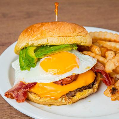 Avocado bacon burger.