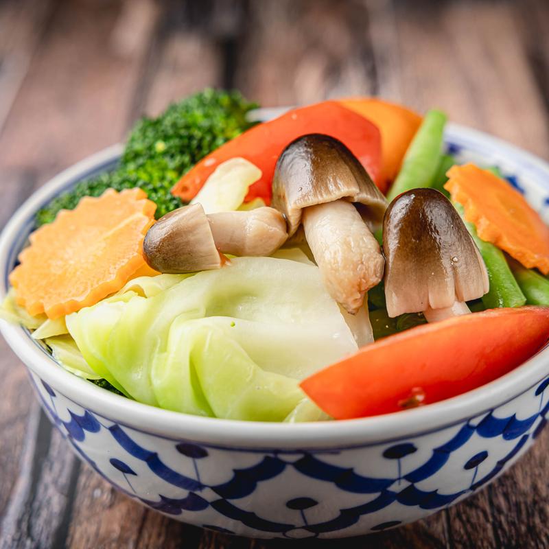 Steamed Colorful Mix Vegetables photo