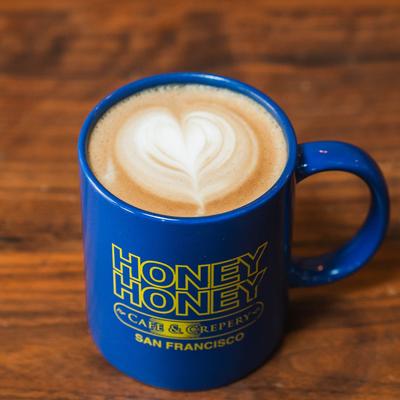 A served cappuccino.