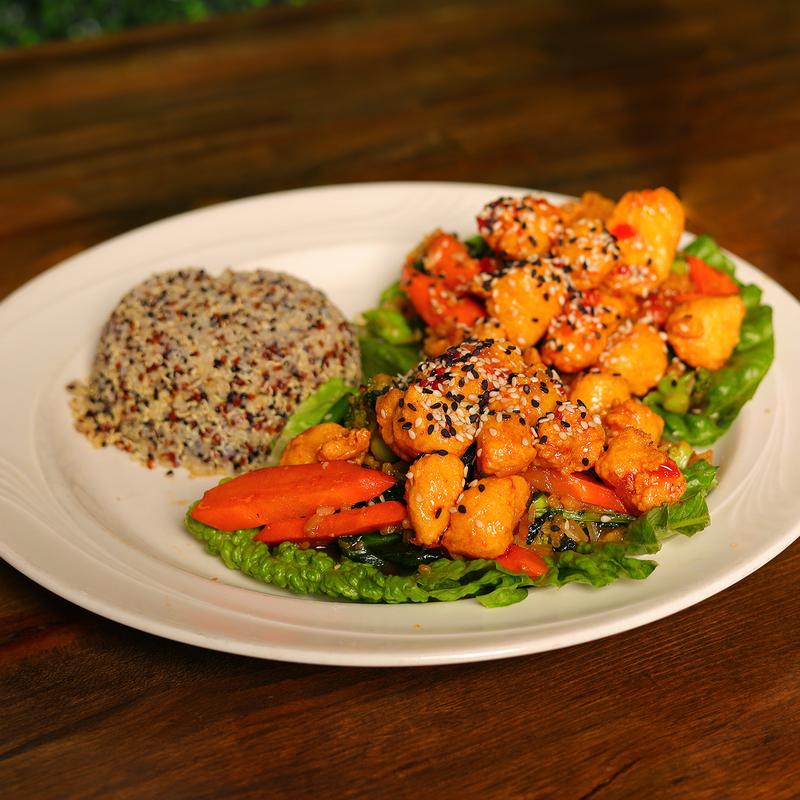 Orange Sesame Chicken Boat photo