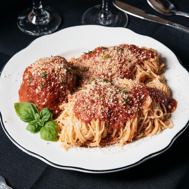 Capellini with Meatball or Sausages photo