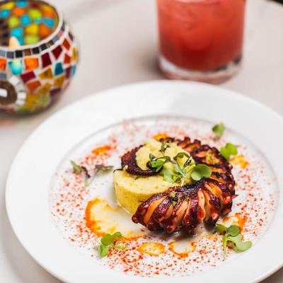 Spanish Octopus, served.