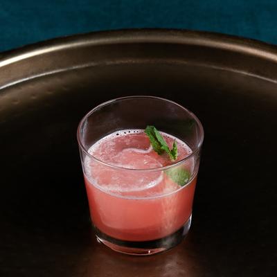 Lady Stardust, bourbon, punt e mes, cherry herring, orange bitters.