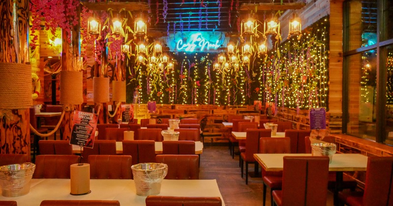 Spacious and cozy interior dining area