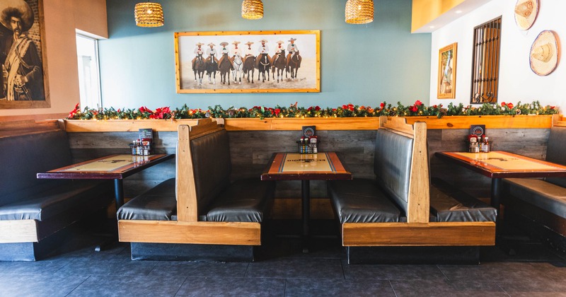 Interior, booths seating area