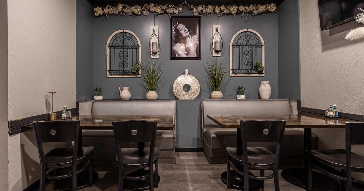 Diner area, wide view, tables, chairs