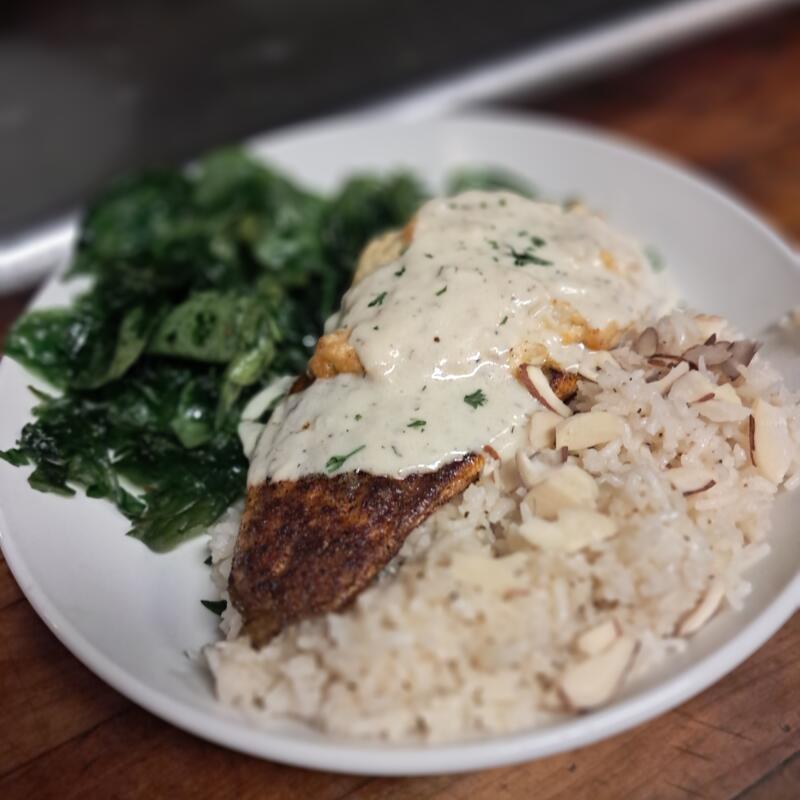 menu item 10 of 12, Crab Stuffed Rainbow Trout