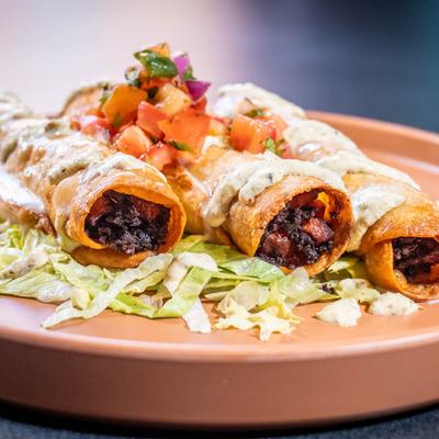 Chorizo Hash Flautas.