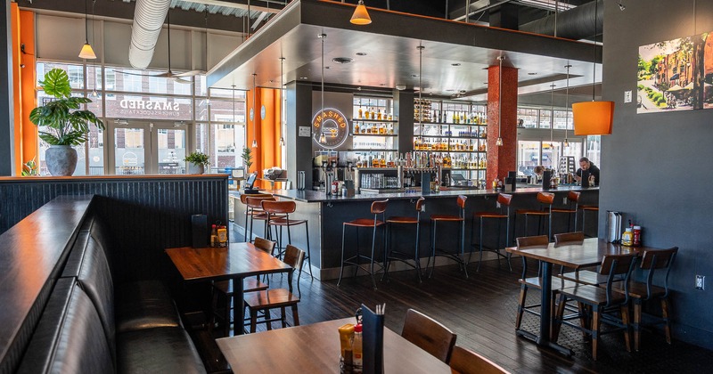 Restaurant interior, main seating area
