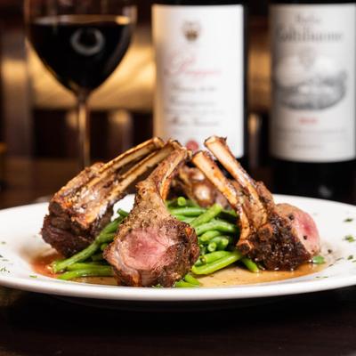 Rack of Lamb with Green Beans.