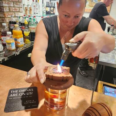 Smoked Bourbon Cocktails.