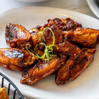 Chicken wings in the plate