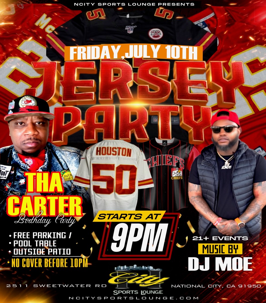 THA CARTER JERSEY PARTY MUSIC BY DJ MOE!!! event photo