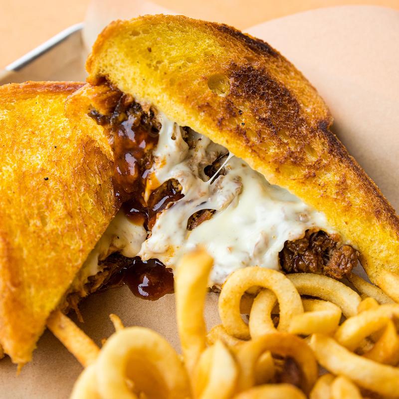 Pork grilled cheese photo