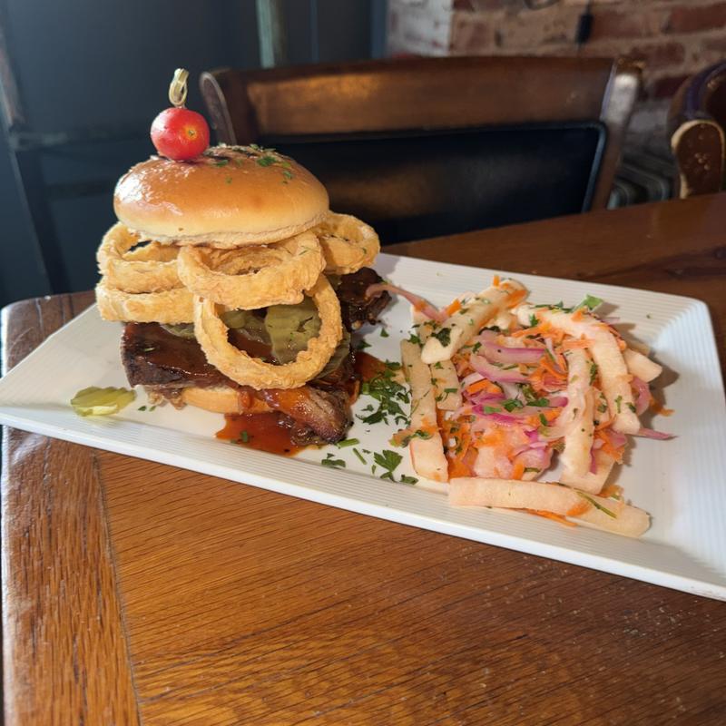 menu item 33 of 39, Smoky BBQ Rib Sandwich