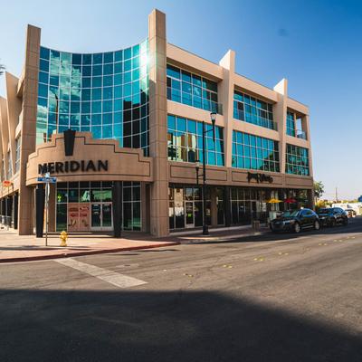 Exterior, Meridian Shopping Center, street view.
