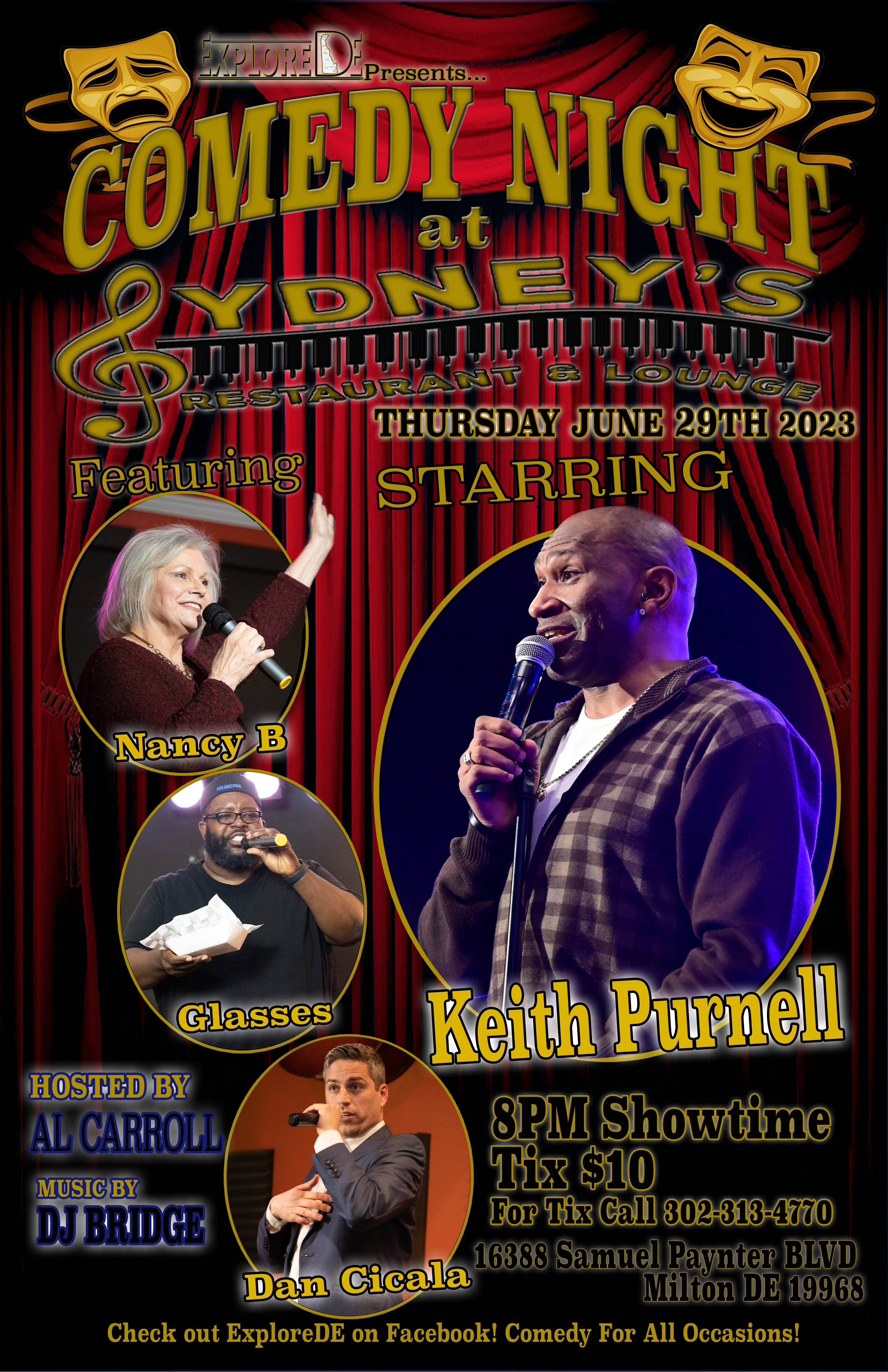 Thursday Comedy Night hosted by Al Carroll starring Keith Purnell -8pm showtime