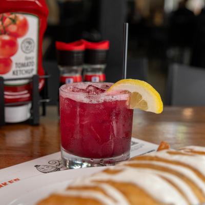 Red cocktail.