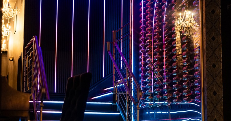 Interior, stairs, chair