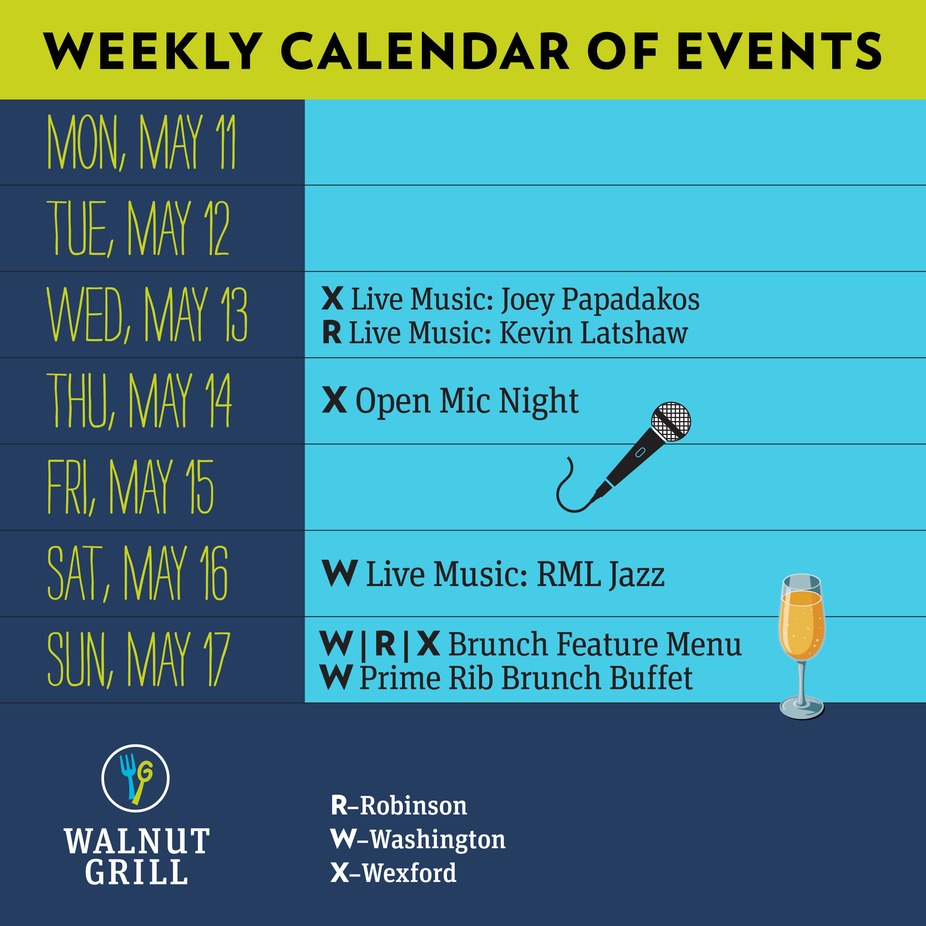 WEEKLY EVENTS CALENDAR event photo